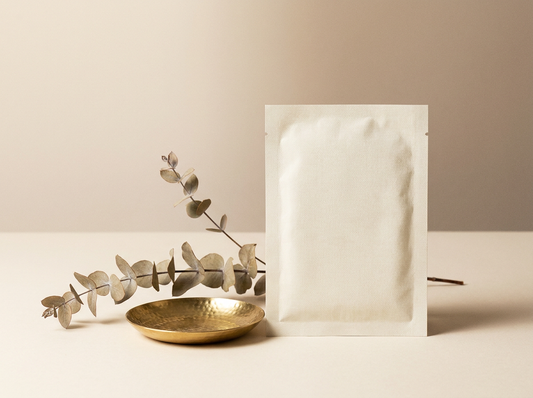 Masque tissu coréen et geste de tri recyclage, ambiance clean beauty zéro déchet